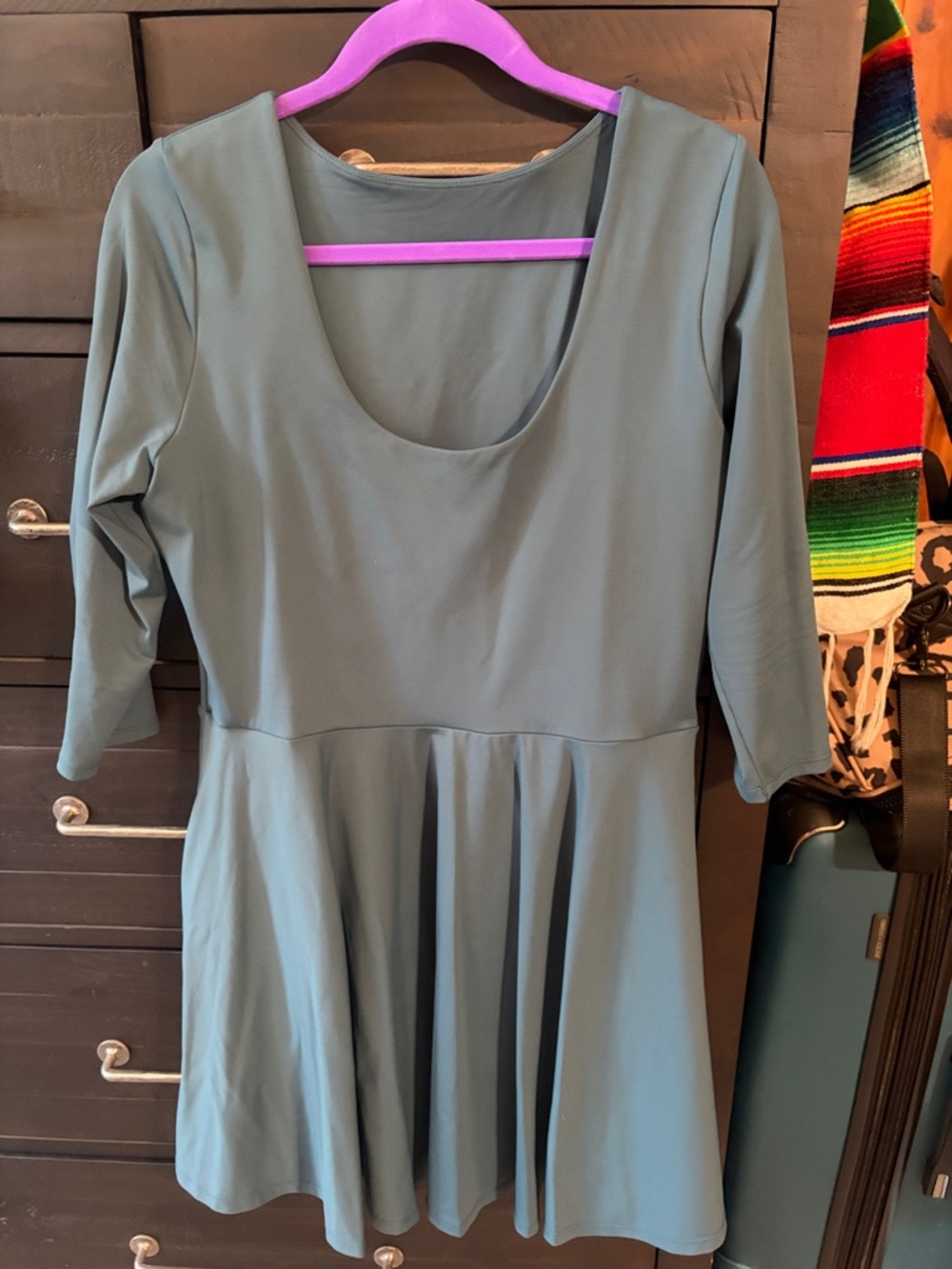 Blackmilk #EUC Women’s Scoop Mini Dress in Slate Blue